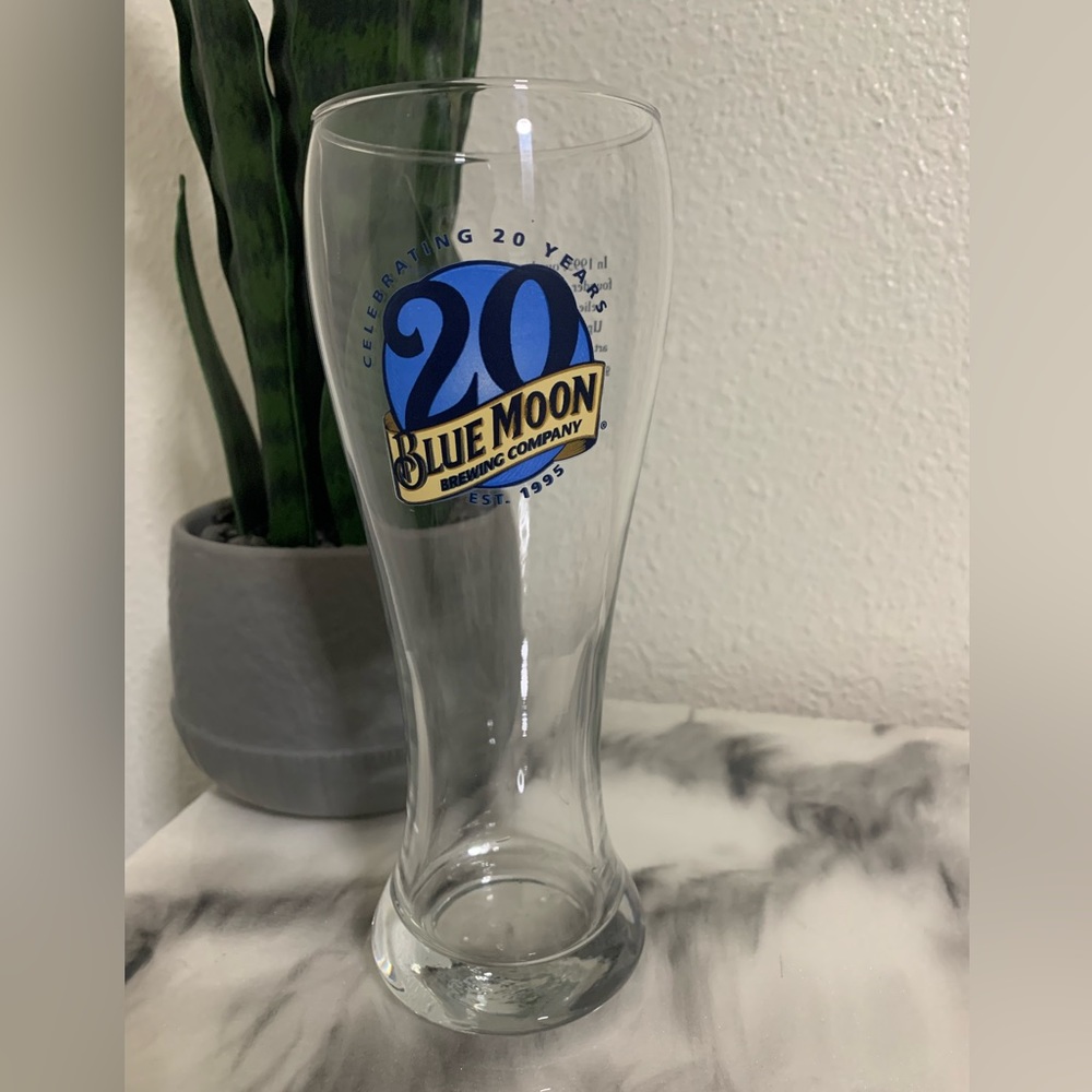 Blue Moon 20th Anniversary Glass